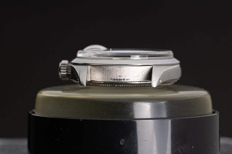 1971 Rolex Date Model 1500 with Gray Dial, Gilt Hands, Gilt Baton Markers on Strap with Service Papers