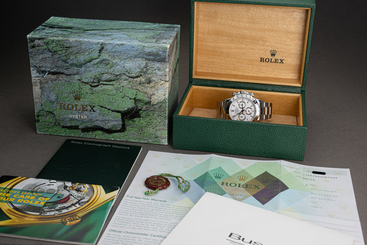 2004 Rolex White Dial Daytona 116520 Box, Papers, Booklets & Hangtag