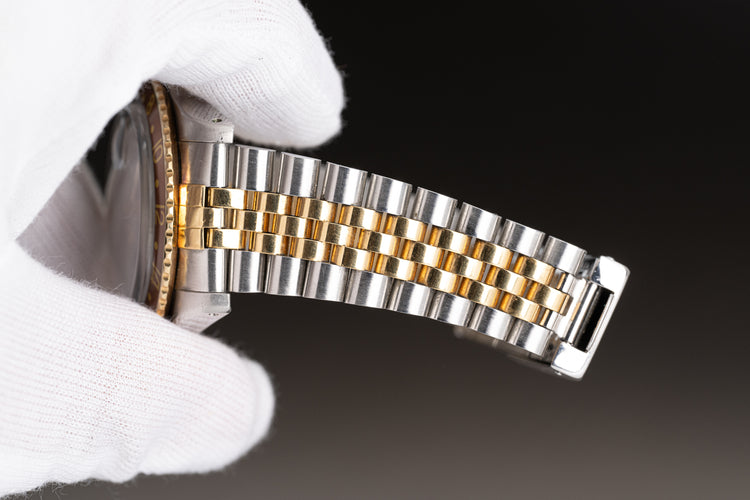 1971 Rolex 18k/ST 1675 GMT Master Brown Nipple dial Jubilee Bracelet w/ Box