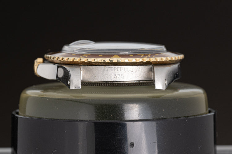 1971 Rolex 18k/ST 1675 GMT Master Brown Nipple dial Jubilee Bracelet w/ Box