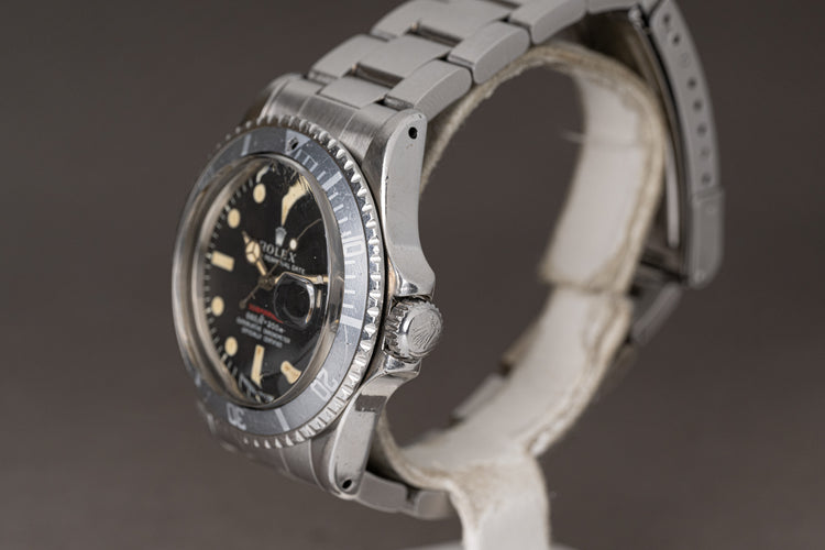 1972 Rolex Red Submariner 1680 MK 4 Dial Faded Bezel Insert Creamy Hands & Lume Plots