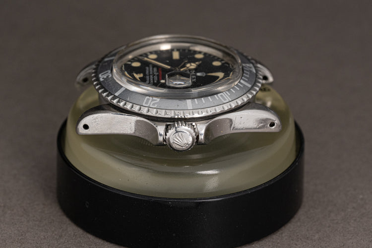 1972 Rolex Red Submariner 1680 MK 4 Dial Faded Bezel Insert Creamy Hands & Lume Plots
