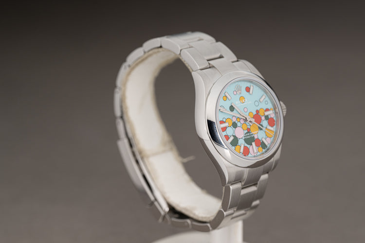 2023 Rolex 31mm Oyster Perpetual 277200 Turquoise Blue Celebration Motif 31mm Full Set