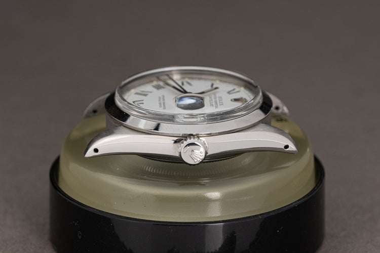 1982 Rolex 16000 White Roman "Buckley" Dial Smooth Bezel Oyster Bracelet Box & Papers