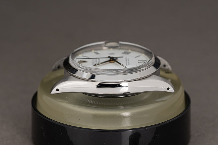 1982 Rolex 16000 White Roman "Buckley" Dial Smooth Bezel Oyster Bracelet Box & Papers