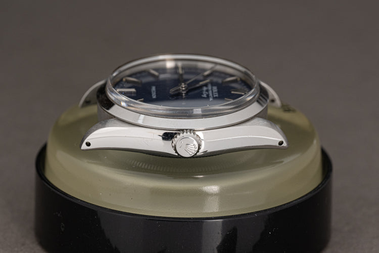 1987 Rolex Oyster Perpetual Air King 5500 Blue Dial Smooth Bezel