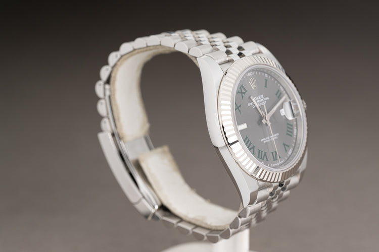 2021 Rolex 41mm "Wimbledon" St/St Datejust on Jubilee Box, Booklets, Card & Hangtags