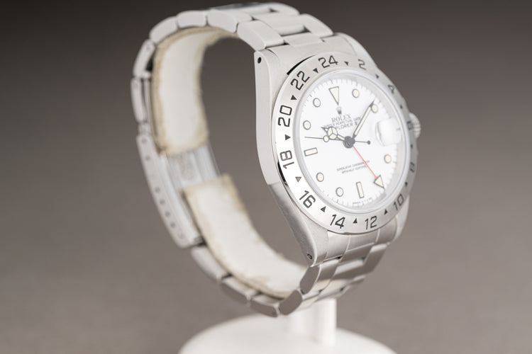 1990 Rolex 16570 Explorer II Creamy Hands & Lume w/ Box, Papers, Hang Tag & Wallet