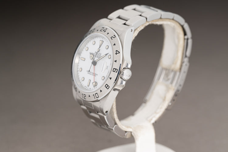 1990 Rolex 16570 Explorer II Creamy Hands & Lume w/ Box, Papers, Hang Tag & Wallet