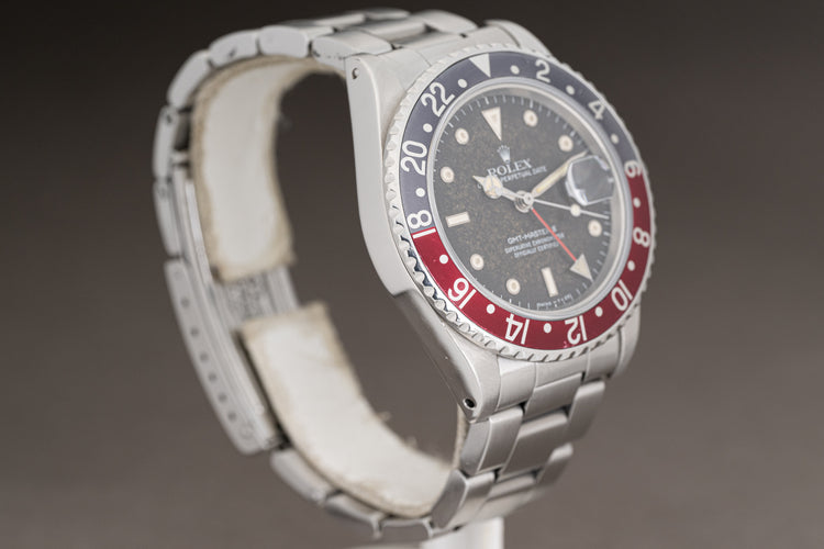 1987 Rolex 16760 "Fat Lady" GMT Master II Tropical Tritium Dial w/ Box, Wallet, Booklet & Chronotag