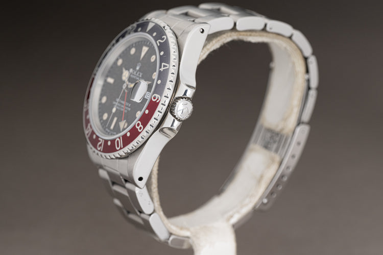 1987 Rolex 16760 "Fat Lady" GMT Master II Tropical Tritium Dial w/ Box, Wallet, Booklet & Chronotag