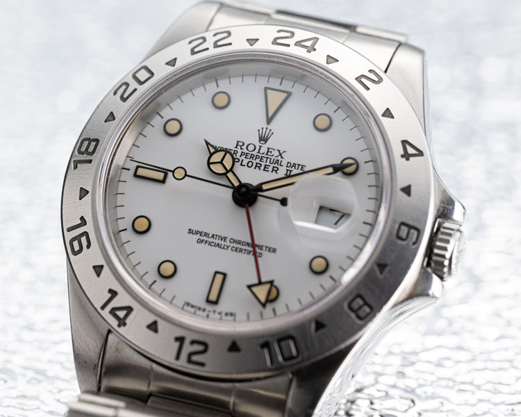 1991 Rolex 16570 Explorer II Pumpkin Patina on Tritium Hands & Hour Markers