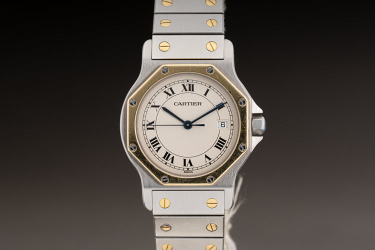 1995 Quartz Cartier Santos de Cartier Model 187902 Box, Booklet & Certificate