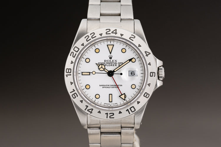 1991 Rolex 16570 Explorer II Pumpkin Patina on Tritium Hands & Hour Markers