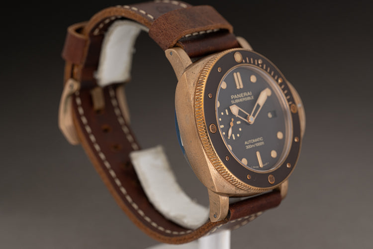 2021 Panerai PAM000968 Bronze Submersible Automatic Full Set, Booklets, Straps, Tool & Card
