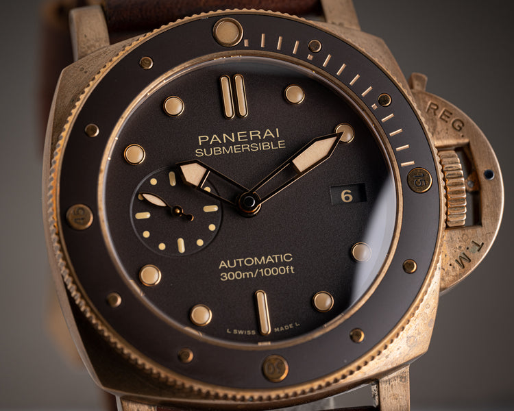 2021 Panerai PAM000968 Bronze Submersible Automatic Full Set, Booklets, Straps, Tool & Card