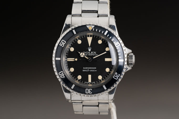 1977 Rolex 5513 Submariner Creamy Patina on hands & Lume Plots