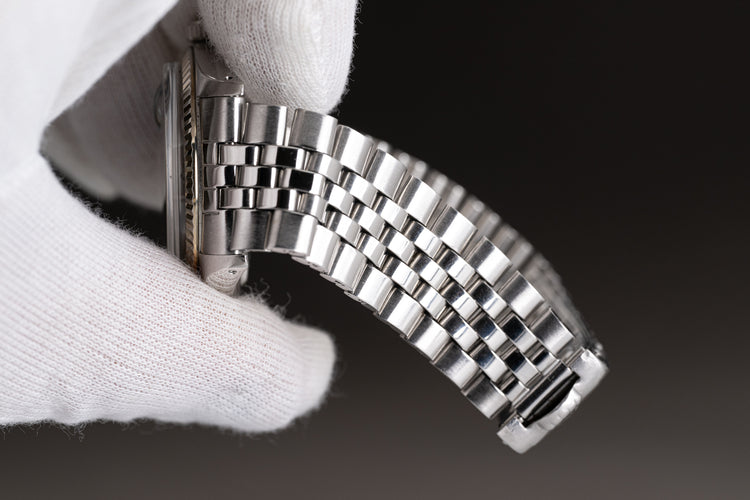 1971 Rolex Datejust 1601 Blue Dial Creamy Tritium Markers Jubilee Bracelet