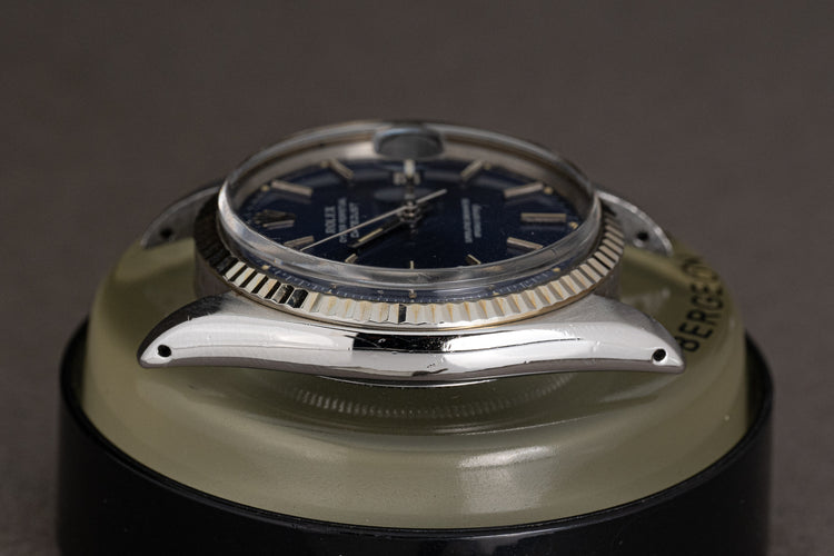 1971 Rolex Datejust 1601 Blue Dial Creamy Tritium Markers Jubilee Bracelet