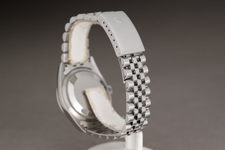 2000 Rolex 16220 36mm Datejust Silver Stick Dial with Roman Numeral Track Ring & Jubilee Bracelet