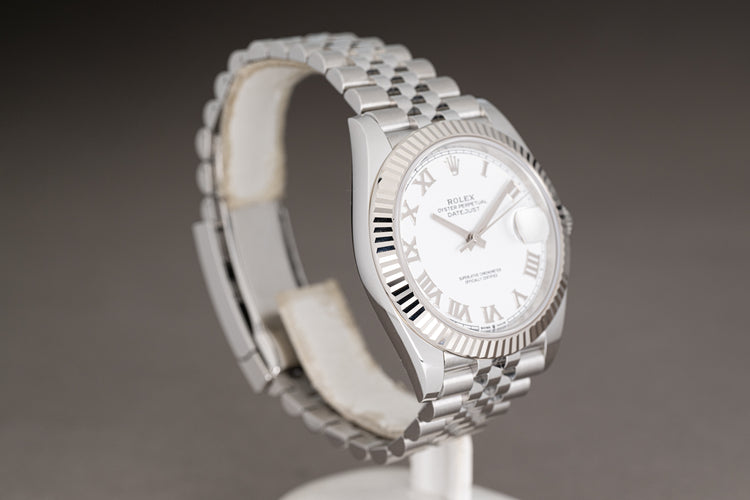 2024 Rolex 41mm Datejust 126334 White Roman Dial Jubilee Bracelet W/ Box, Card & Chronotag