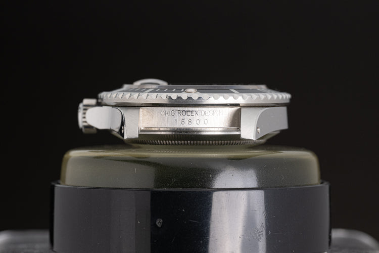 1984 Rolex Submariner 16800 Glossy Dial White Gold Surround Markers Creamy Lume Plots & Hands