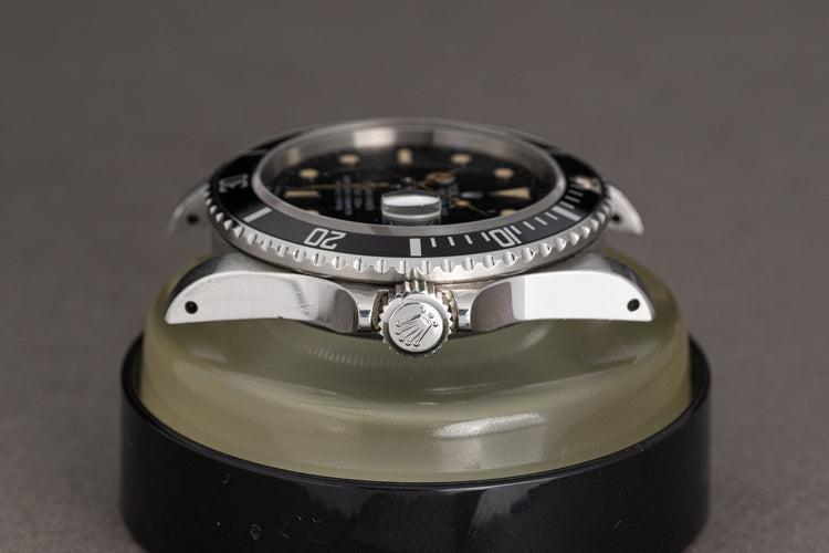 1984 Rolex Submariner 16800 Glossy Dial White Gold Surround Markers Creamy Lume Plots & Hands