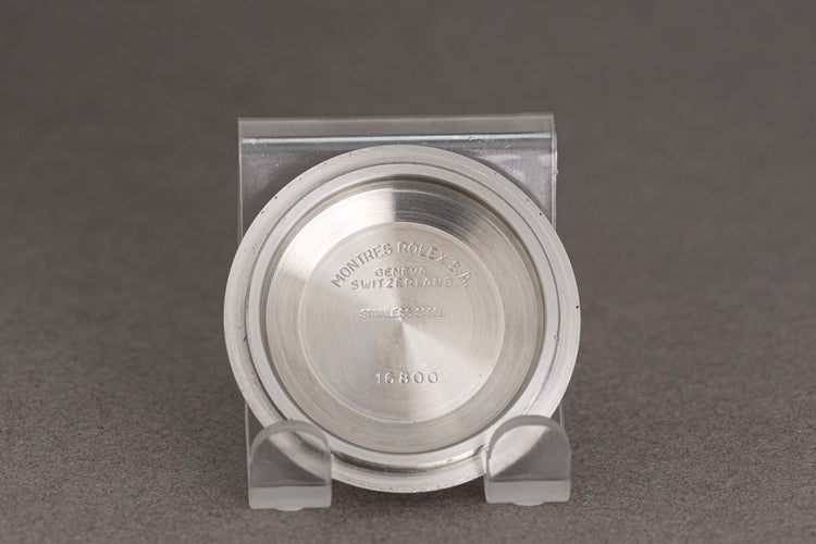 1984 Rolex Submariner 16800 Glossy Dial White Gold Surround Markers Creamy Lume Plots & Hands