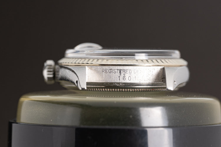 1973 Rolex Datejust 1601 Blue Pie Pan Dial Fluted Bezel, Folded Jubilee Bracelet, Ebay Guarantee Card