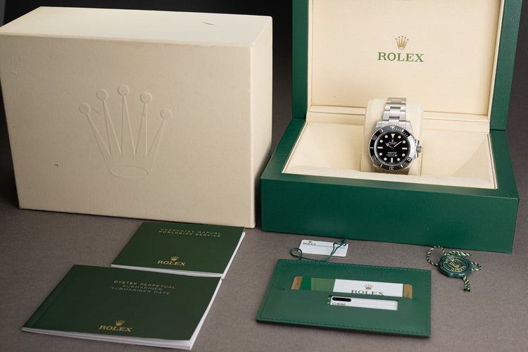 2019 Rolex 114060 40mm Submariner Box, Card, Wallet, HangTag & Chrono Tag