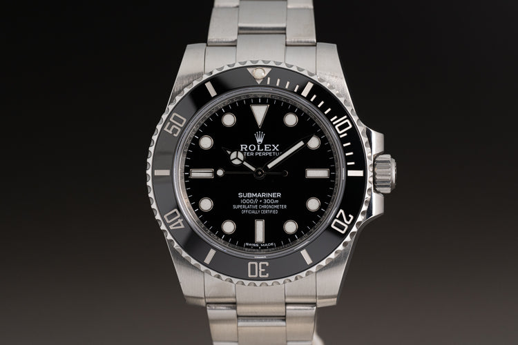 2019 Rolex 114060 40mm Submariner Box, Card, Wallet, HangTag & Chrono Tag