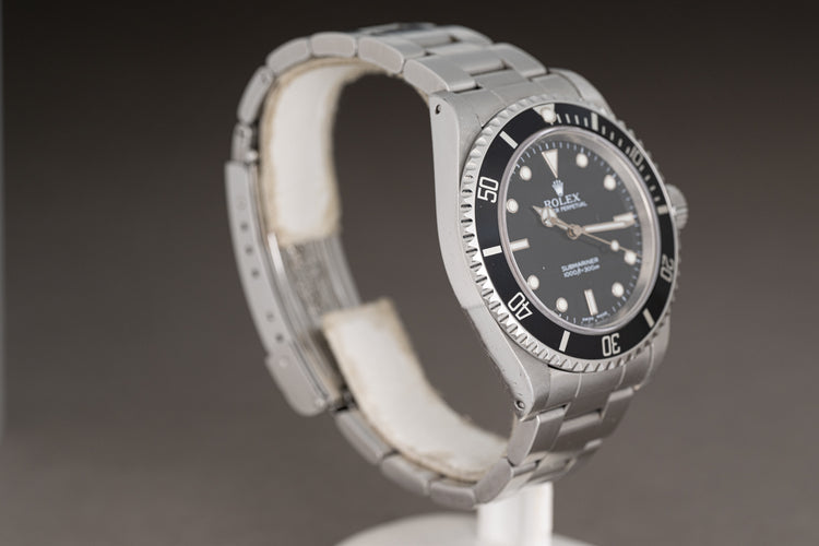 2004 Rolex 40mm Submariner 14060M Box, Papers, Chronotag, Wallet & Booklets