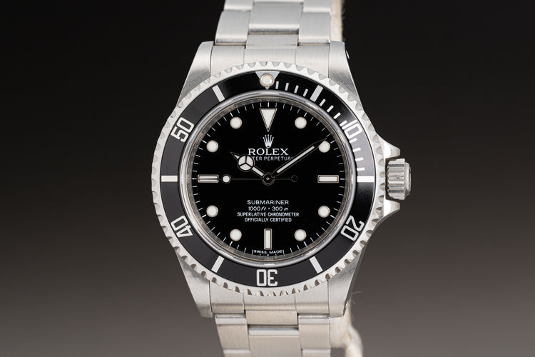 2011 Rolex 40mm Submariner 14060M 4 Liner Box, Card Booklets Chronotag & Hangtag