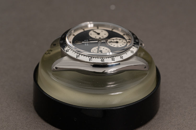 1969 Rolex 6239 "Paul Newman" Cosmograph Daytona MK1 Black Dial & White Sub Dials serviced at Rolex Geneva w/ Service Booklet and Box