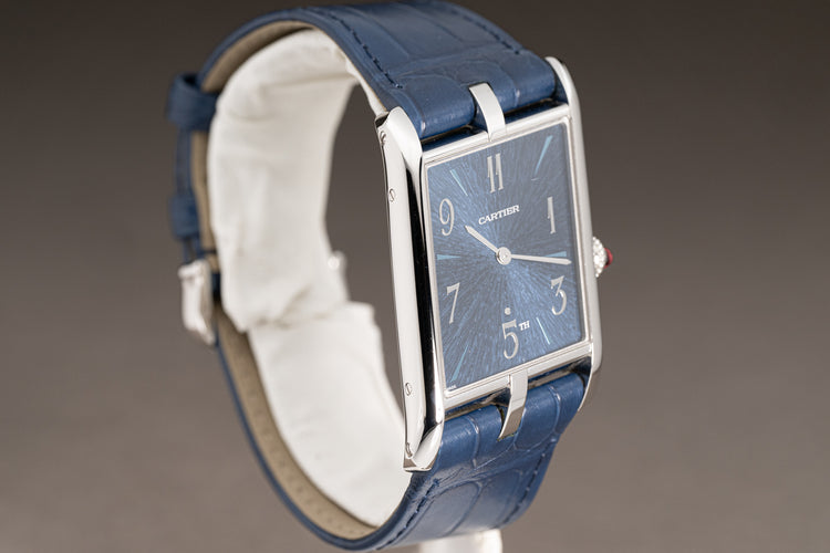 2024 Cartier Platinum 950 Limited Edition Tank Asymétrique Model WGTA0120 Full Set & Box