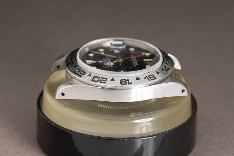 1986 Rolex Explorer II 16550 Black & Carbon Pebble Tritium Rail Dial with Creamy Lume Plots & Hands