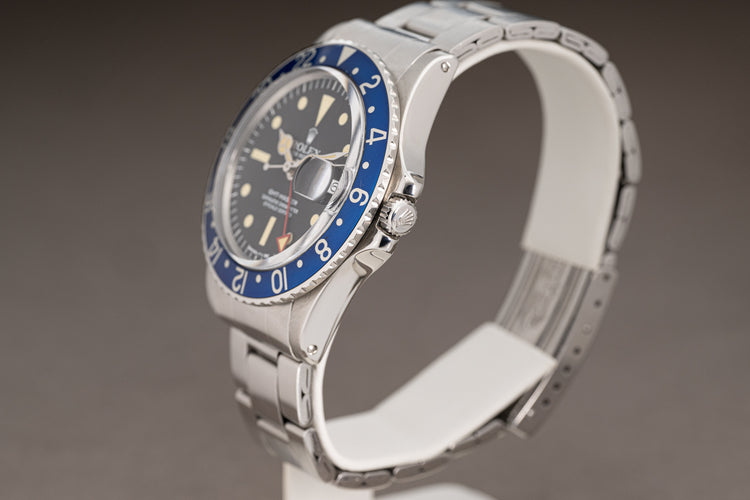 1978 Rolex 1675 GMT "Blueberry" Radial Dial with Box, Papers, Hang Tag, Chrono Tag