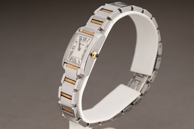 2013 Cartier Model 2384 18k/St Ladies Tank Box, Booklets, & Papers