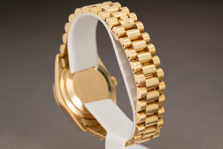 2001 Rolex 18k Day-Date 118238 Tapestry Dial