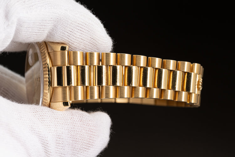 2001 Rolex 18k Day-Date 118238 Tapestry Dial