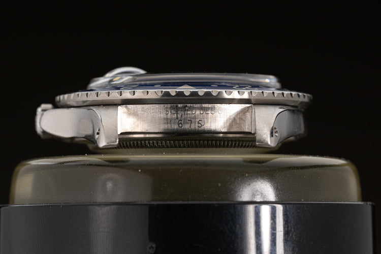 1978 Rolex 1675 GMT "Blueberry" Radial Dial with Box, Papers, Hang Tag, Chrono Tag