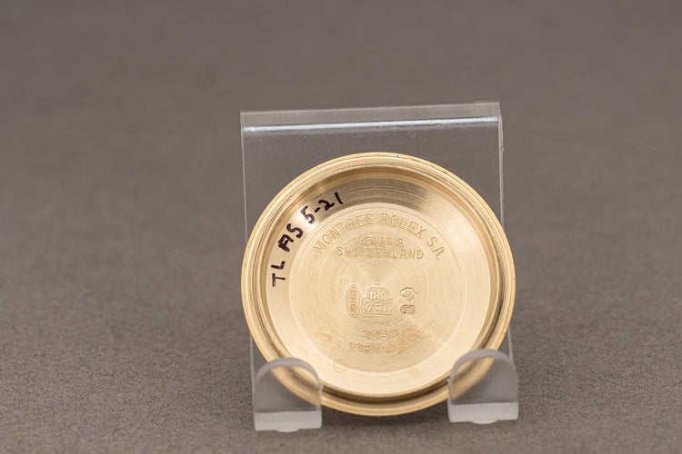 2001 Rolex 18k Day-Date 118238 Tapestry Dial