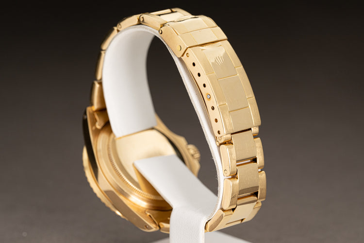 1976 18k Rolex 1680 Submariner Yellow Gold with beautiful Brown color changed Nipple Dial