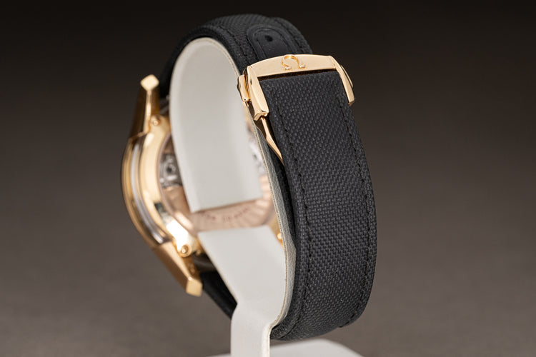 Omega 18k Rose Gold Deville Co-Axial 8501 “Hour Vision” w/ Leather Strap & Artem 20mm Strap.