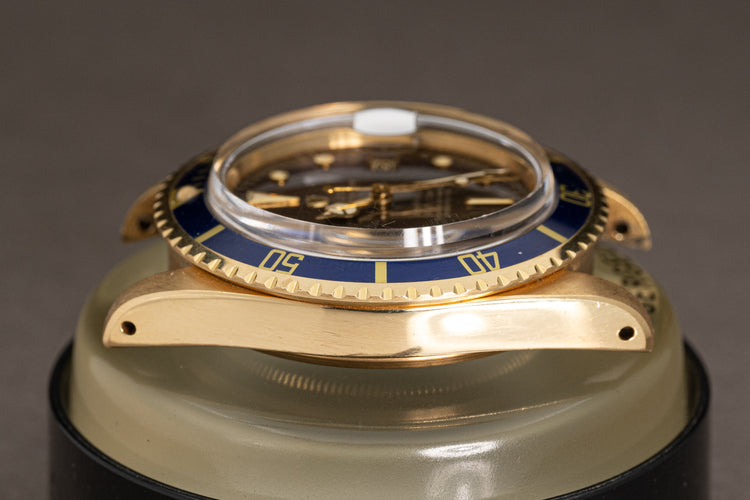 1976 18k Rolex 1680 Submariner Yellow Gold with beautiful Brown color changed Nipple Dial