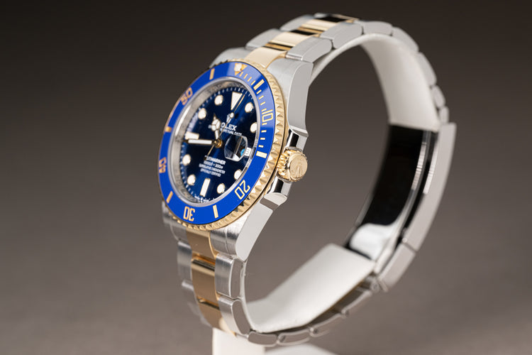 2021 Rolex Blue Dial Submariner 18k/St Model 126613LB Box, Card, Booklets & Hangtags