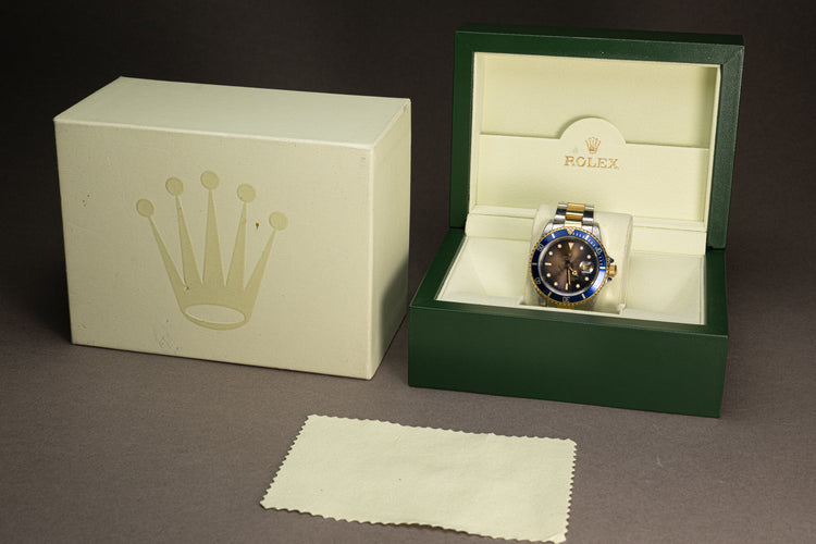 1984 Rolex 16803 18k/ST Tropical Gold Dust Blue Dial Submariner