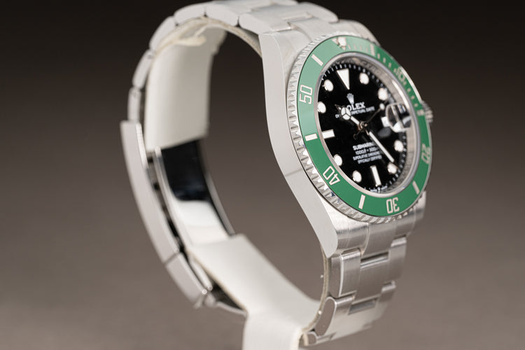 2021 Rolex 126610LV "Starbucks" ST/ST Green Ceramic Bezel, Box, Card, Booklets & Hangtags