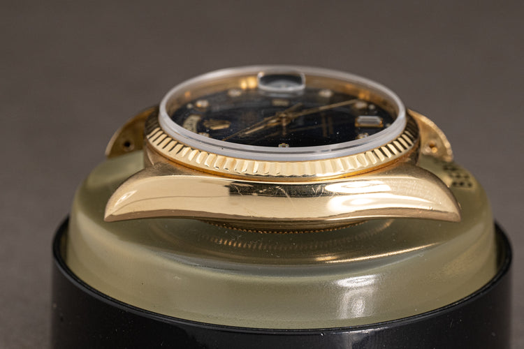 1980 Rolex 18038 Day-Date Blue Dial w/ Baguette & Round Diamond Markers