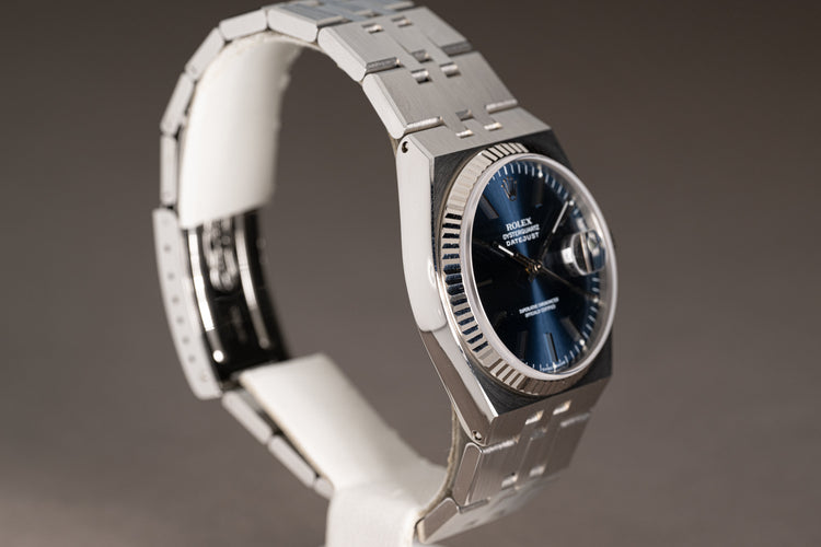 2001 Rolex 17014 Blue Dial Oyster-Quartz Datejust Blue Dial w/ Box, Wallet, Calendar and Papers